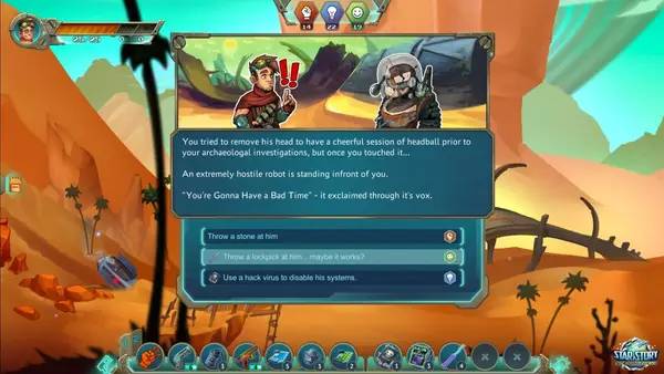 Сцена с применением игровых возможностей Star Story The Horizon Escape