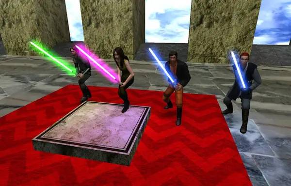 Сцена с применением игровых возможностей Star Wars Jedi Academy - Galactic Legacy