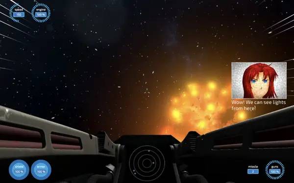 Сцена с применением игровых возможностей Starship Zvezda