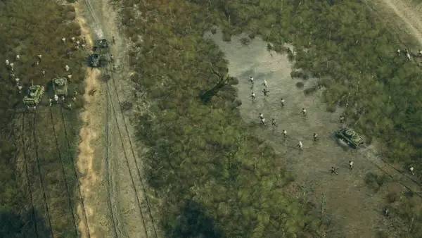 Сцена с применением игровых возможностей Sudden Strike 4