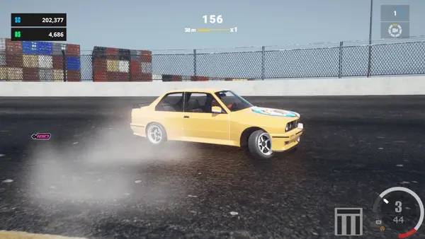Сцена с применением игровых возможностей The Drift Challenge
