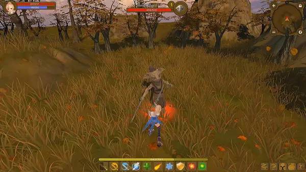 Сцена с применением игровых возможностей The Sorceress