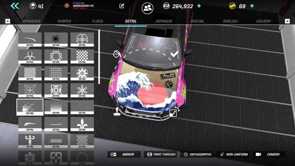 Сцена с применением игровых возможностей Torque Drift