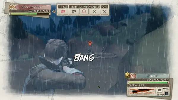 Сцена с применением игровых возможностей Valkyria Chronicles 4 Complete Edition