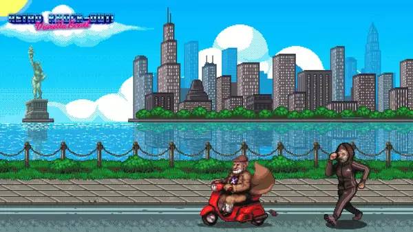 Сцена с применением игровых возможностей VanillaBeast Retro Knock-Out!