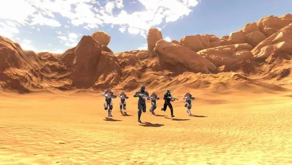 Сцена с применением игровых возможностей Warspace