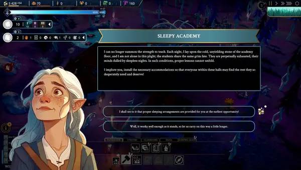 Сцена с применением игровых возможностей Wizdom Academy