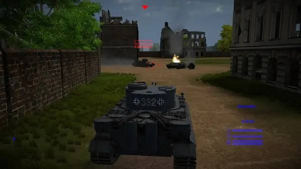 Сцена с применением игровых возможностей WWII Tanks Battlefield